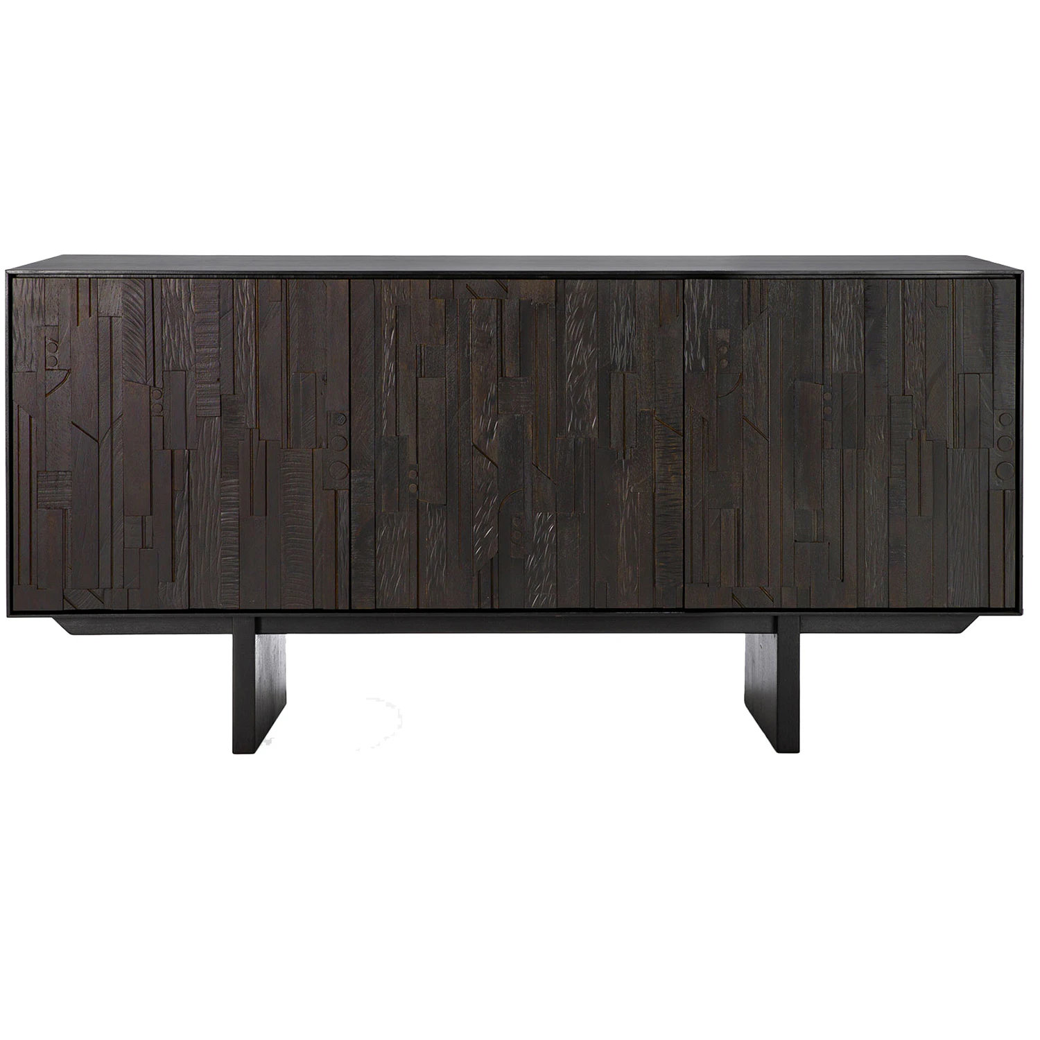 Ethnicraft Mosaik Sideboard Tre D&ouml;rrar - Sk&auml;nkar & sideboards Teak M&ouml;rkbetsad - 10072