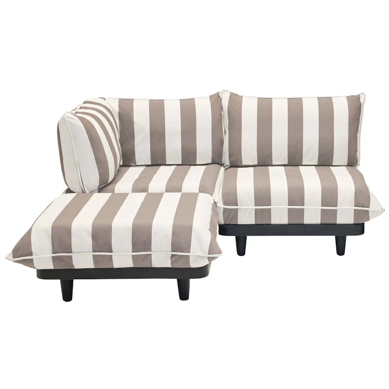 Paletti Modulsoffa 2-Sits Med Schäslong, Stripe Cacao (Left)