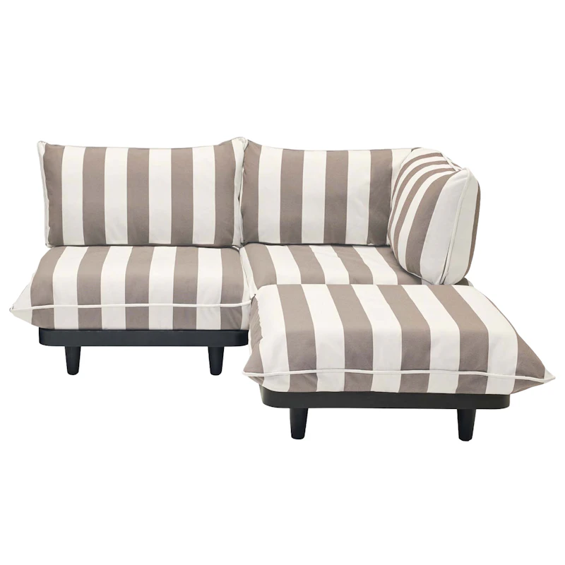 Paletti Modulsoffa 2-Sits Med Schäslong, Stripe Cacao (Right)