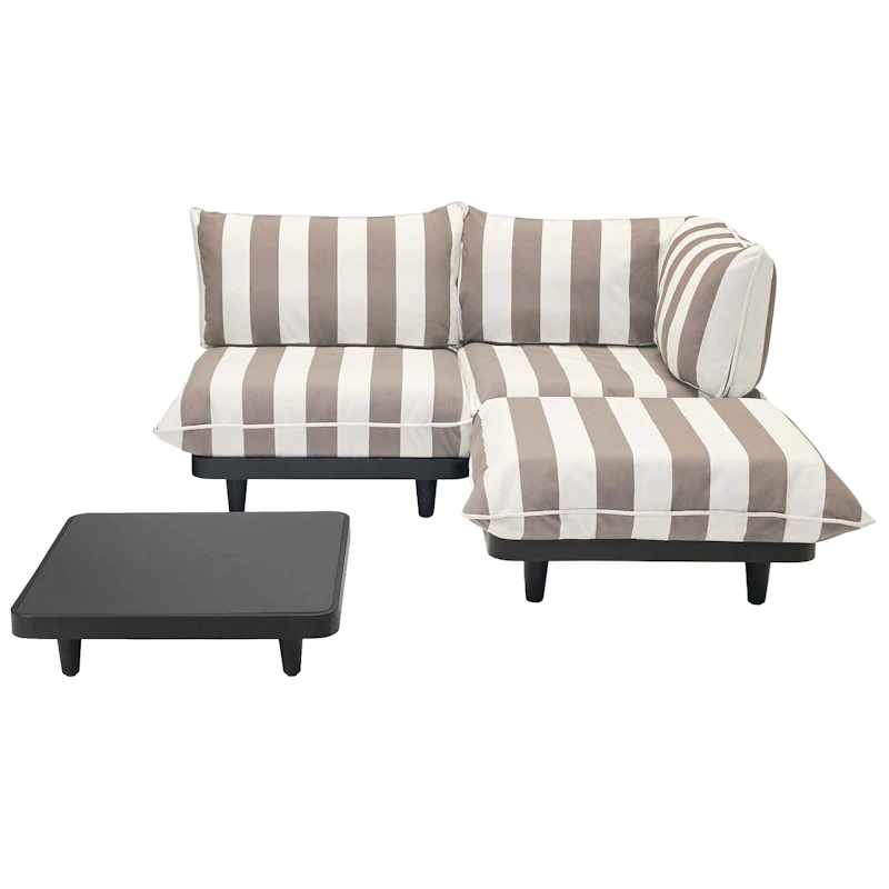 Paletti Soffa Medium Med Soffbord, Stripe Cacao (Right)