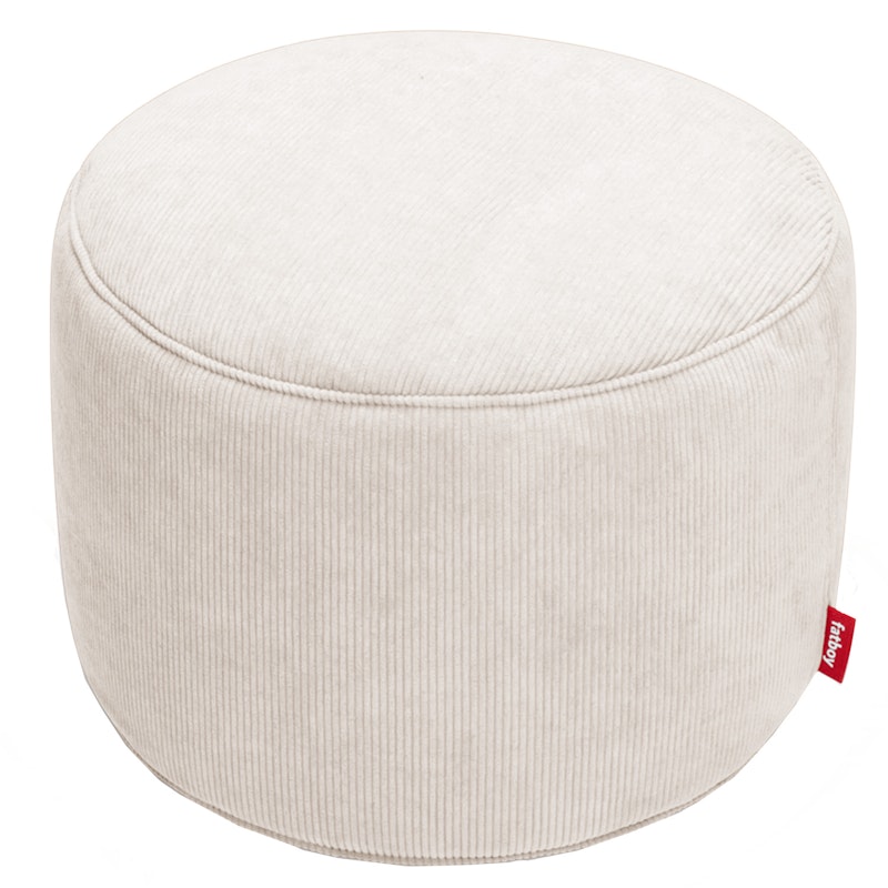 Recycled Point Cord Sittpuff Ø50 cm, Cream