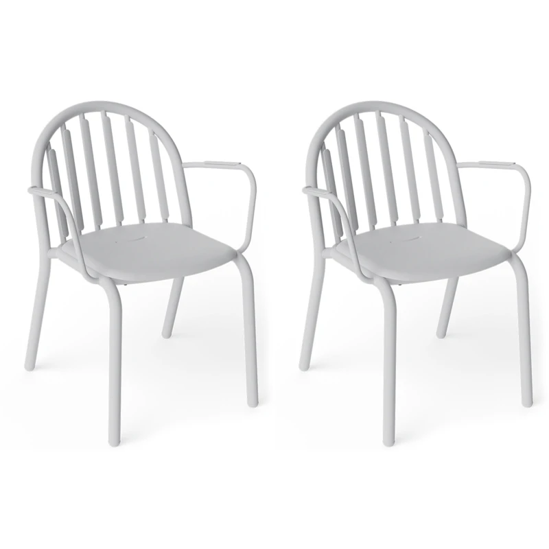 Fred's Karmstol 2-pack, Ljusgrå