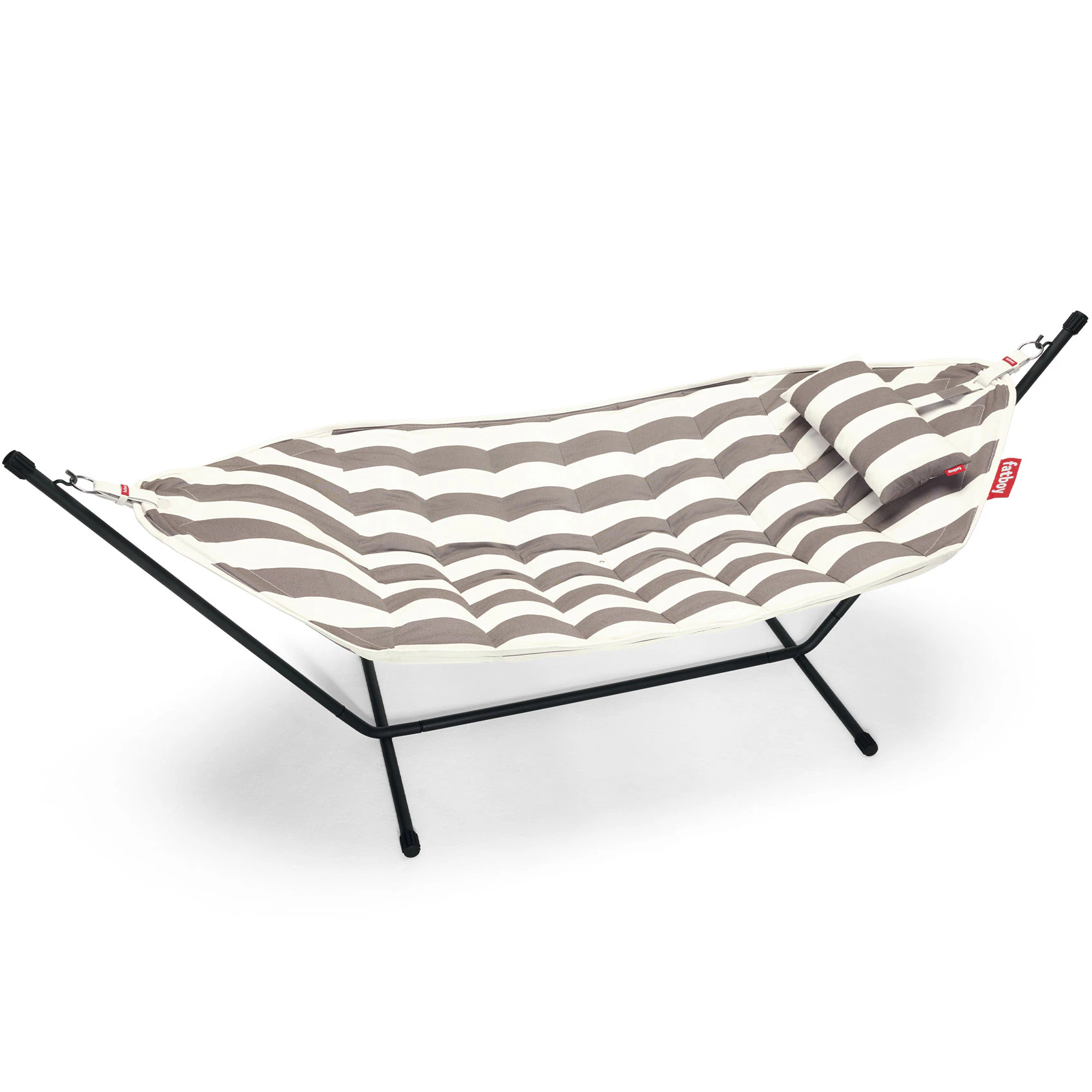 Fatboy Headdemock Superb H&auml;ngmatta + Kudde Stripe Cacao - H&auml;ngmattor Olefin Cacao - 106894