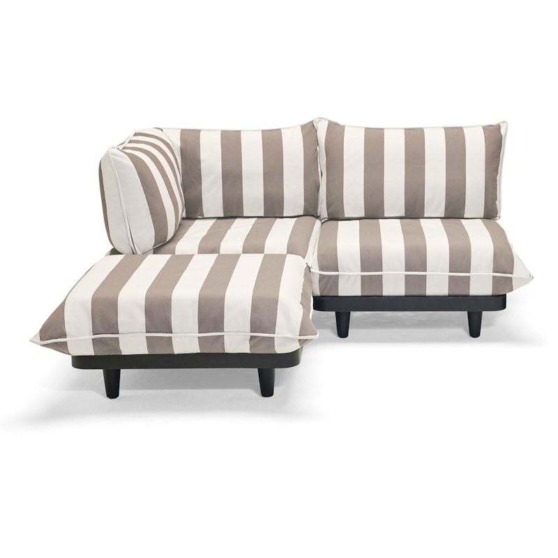 Paletti Modulsoffa 2-Sits Med Schäslong, Stripe Cacao (Left)