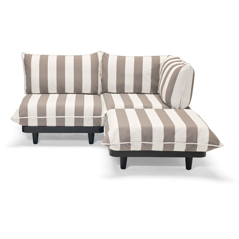Paletti Modulsoffa 2-Sits Med Schäslong, Stripe Cacao (Right)