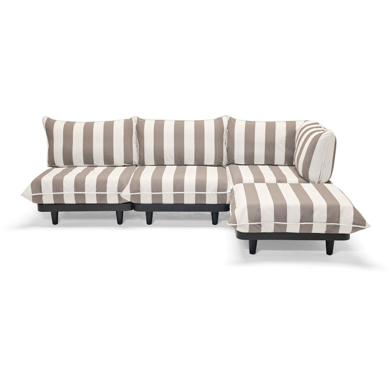 Paletti Modulsoffa 3-Sits Med Schäslong, Stripe Cacao (Right)
