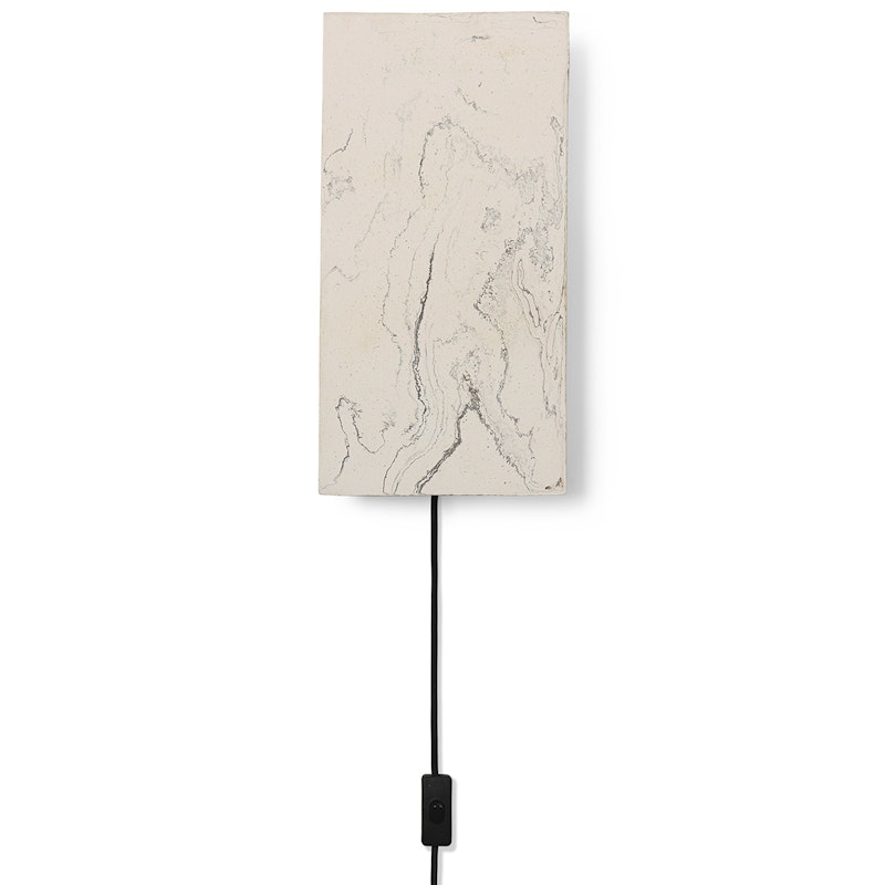 Argilla Rectangular Vägglampa, Marble White