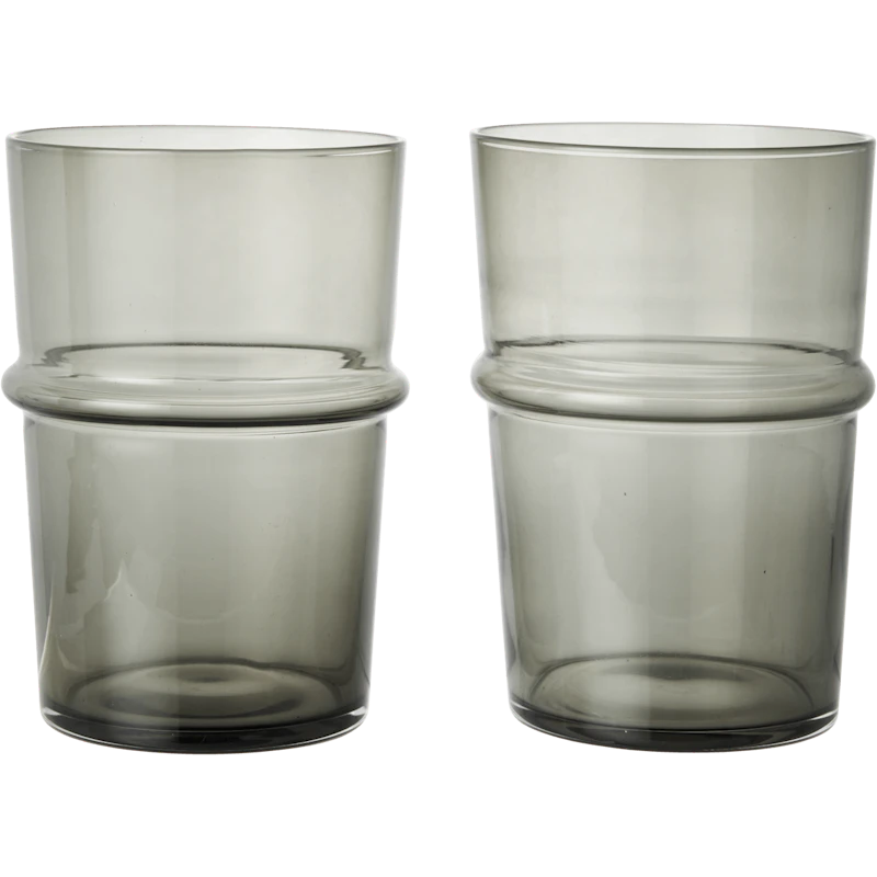 Boya Glas Hög 2-pack, Smoked Grey