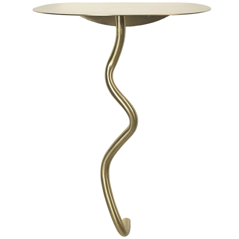 Curvature Wall Table- Black Brass Bord, Mässing