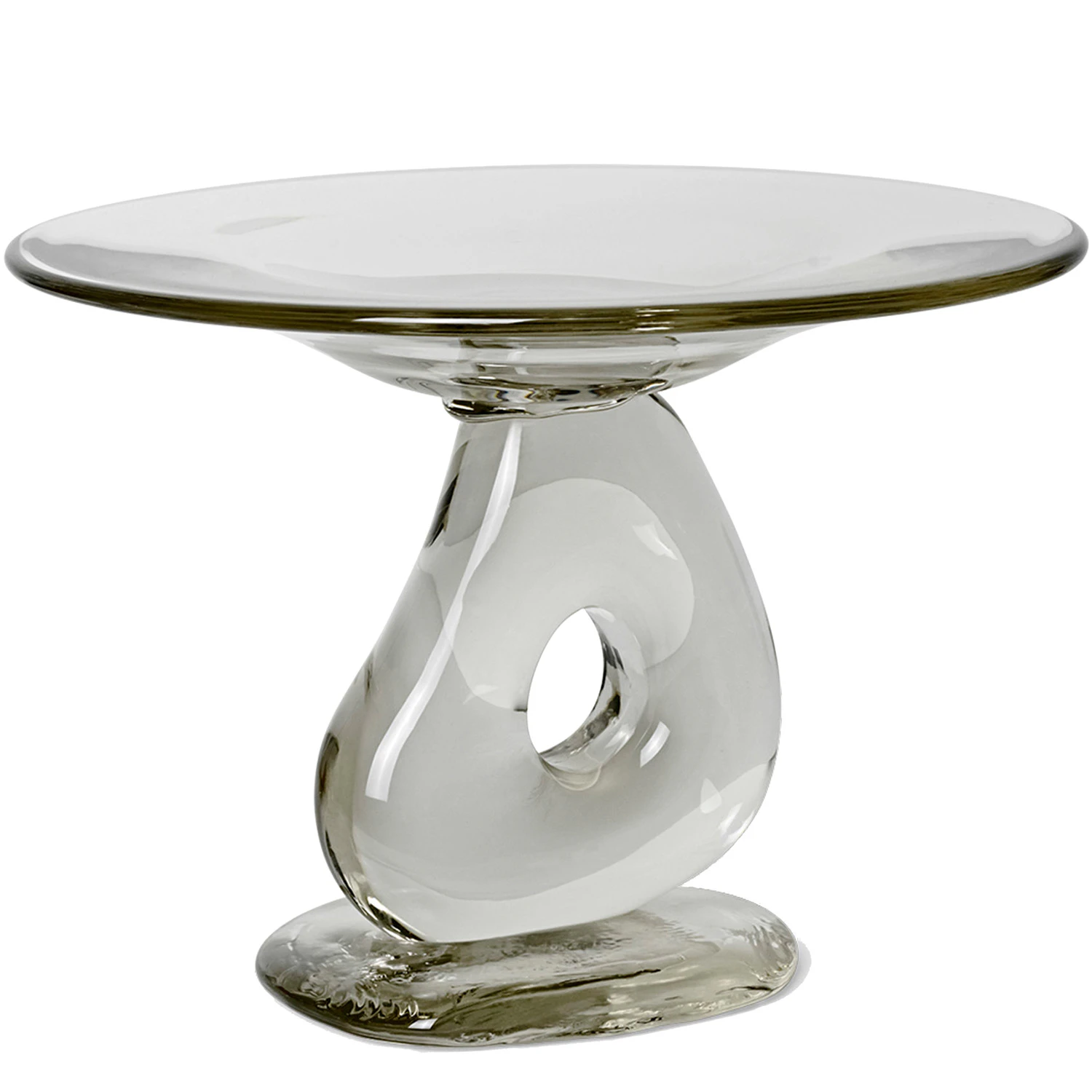 Ferm Living Damo Serveringsfat 30 Cm Klar - Uppl&auml;ggningsfat Munbl&aring;st Glas Klar - 1104267323