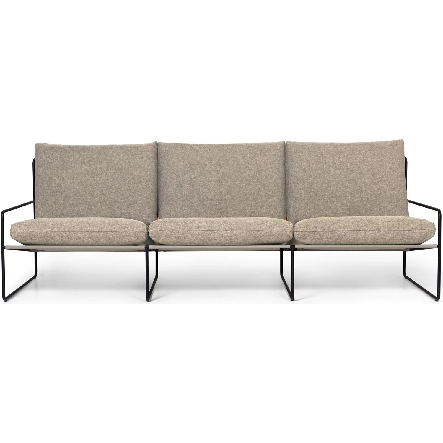 Ferm Living Desert 3-sitssoffa Svart / Dolce - B&auml;nkar St&aring;l Dolce - 1104265435