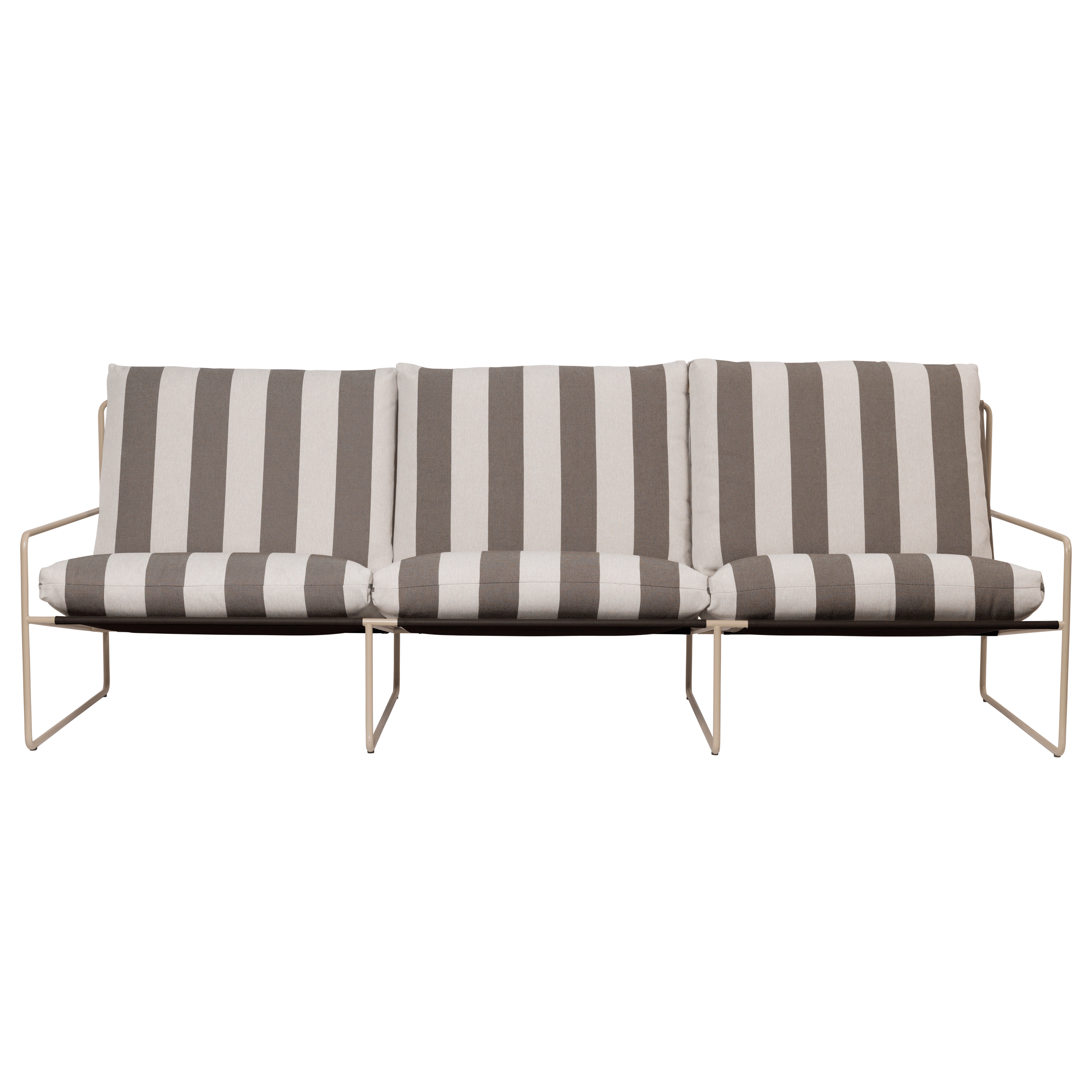 Ferm Living Desert 3-sitssoffa Kashmir / Stripe - B&auml;nkar St&aring;l Striped - 1104267305