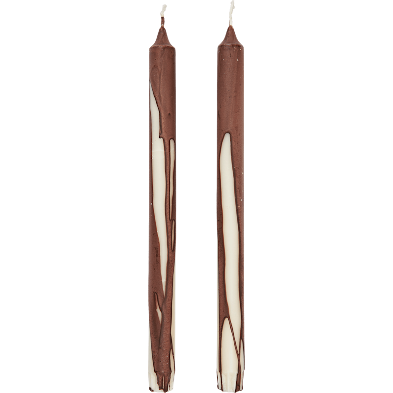 Dryp Ljus 30 cm 2-pack, Dark Chocolate