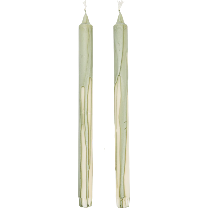 Dryp Ljus 30 cm 2-pack, Tea Green