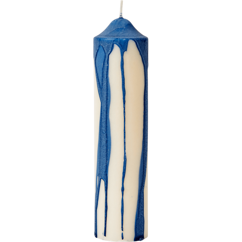 Dryp Blockljus 20 cm, Deep Blue