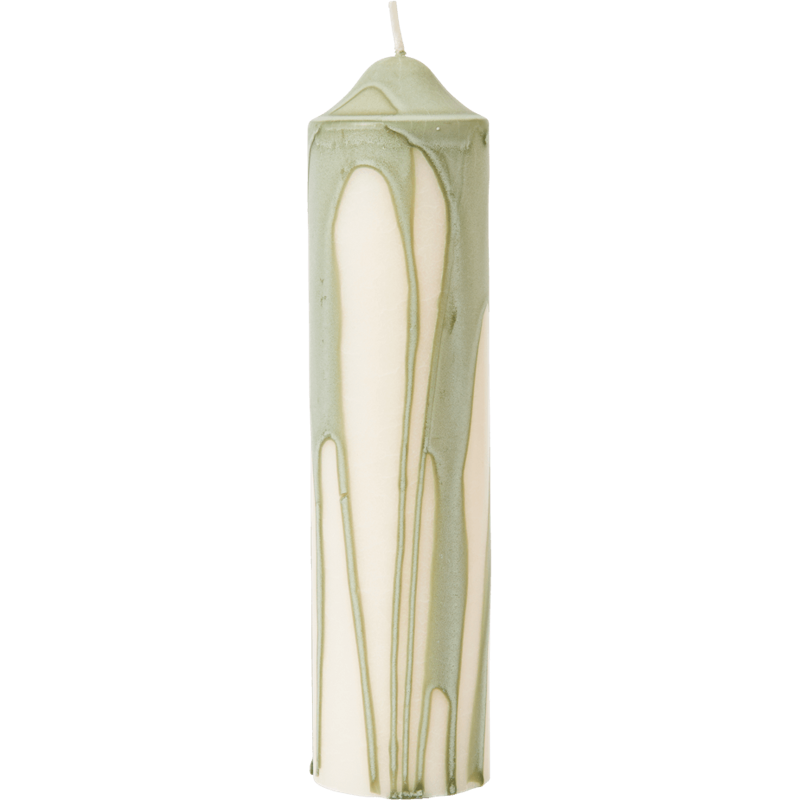 Dryp Blockljus 20 cm, Tea Green