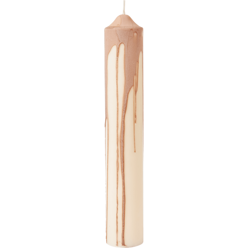Dryp Blockljus 30 cm, Beige
