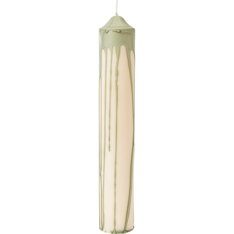 Dryp Blockljus 30 cm, Tea Green