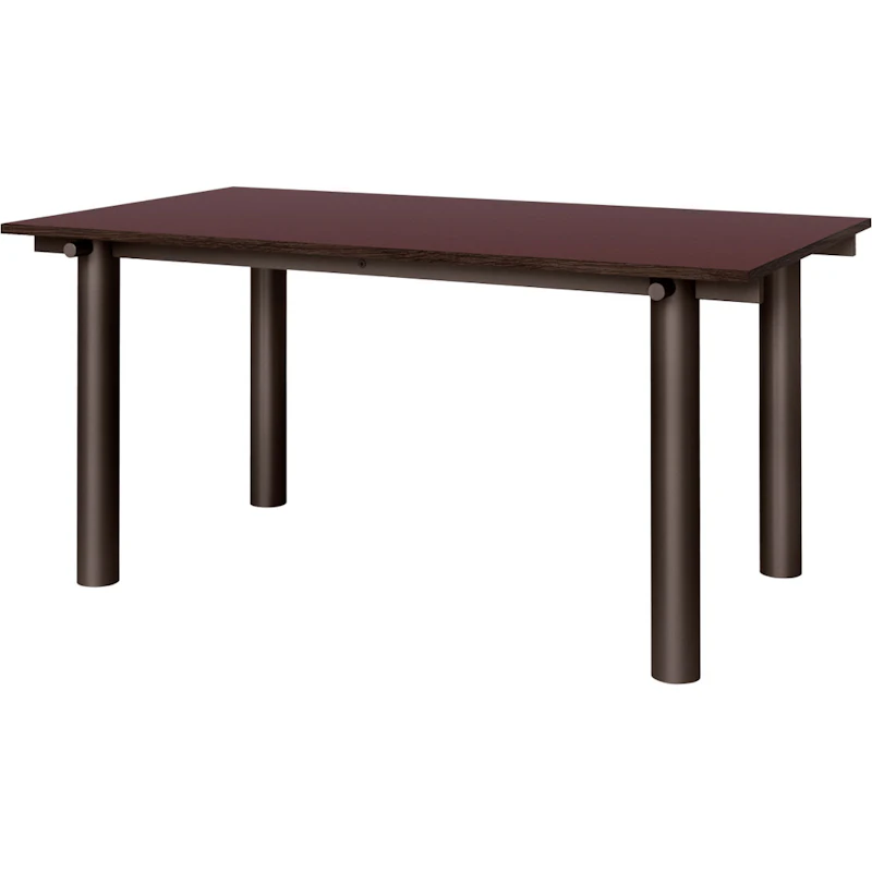 Atura Matbord 90x160 cm, Dark Chocolate / Vinröd
