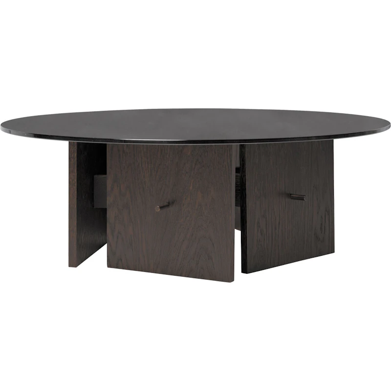 Aukko Soffbord, Tonat Glas / Mörkbetsad Ek