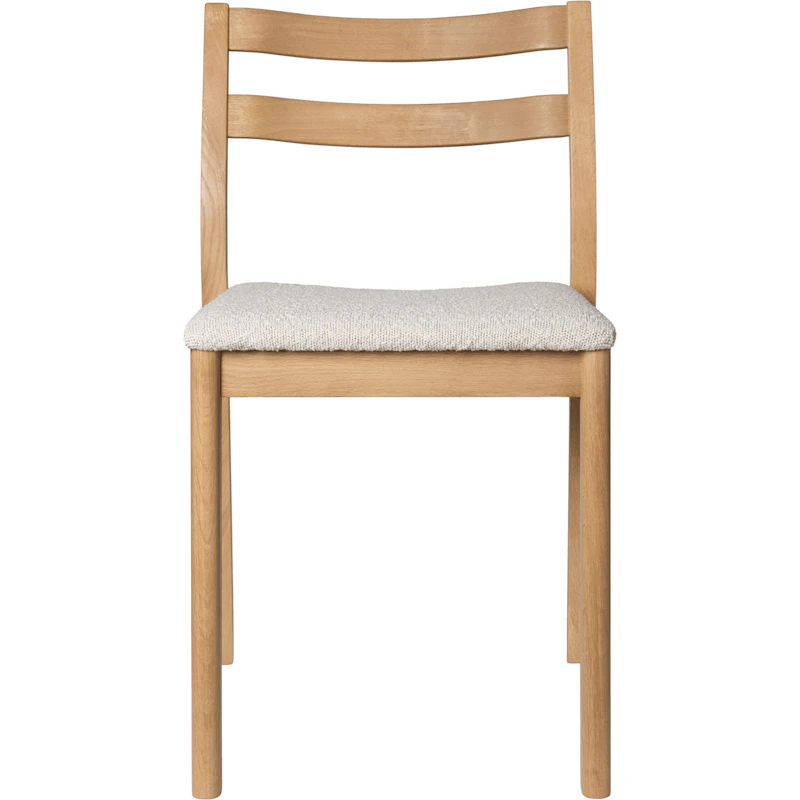 Boda Matstol Rugged Bouclé, Naturlig Ek / Off-white