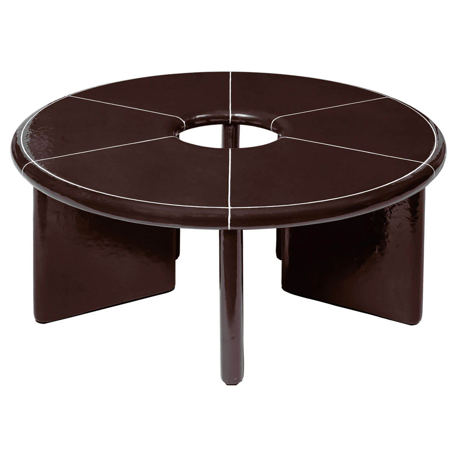 Ferm Living Deya Soffbord &Oslash;80 Kastanj - Soffbord Glasfiber Kastanj - 1104272724