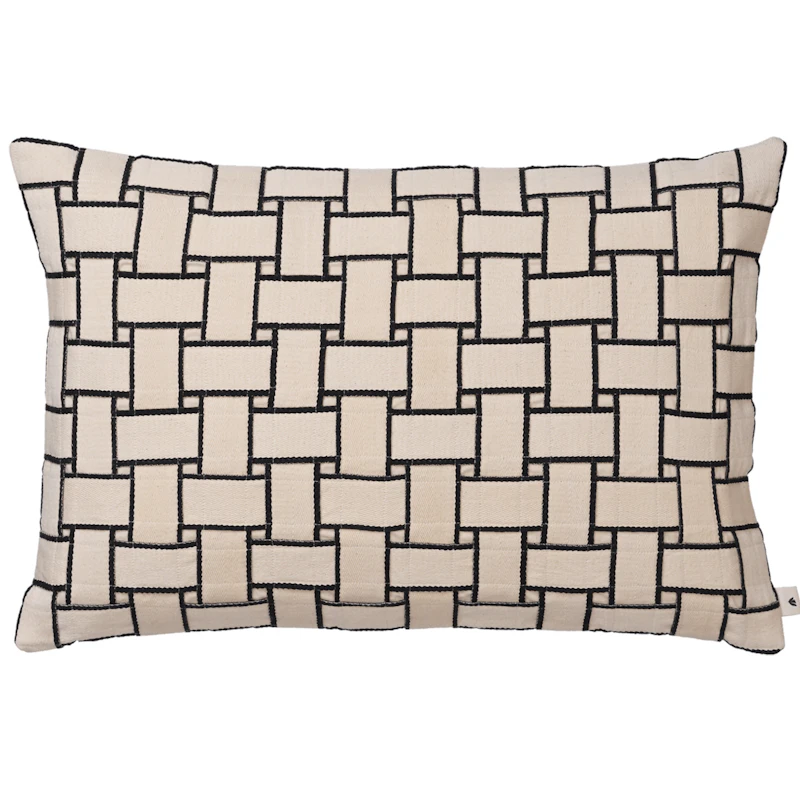 Lattice Kuddfodral 40x60 cm, Off-white/Svart