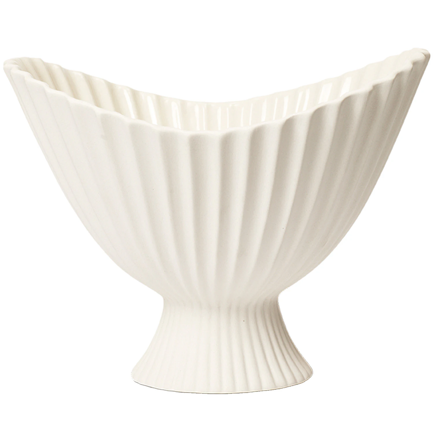 Ferm Living Fountain Centrepiece Sk&aring;l 28 Cm Off-white - Sk&aring;lar & Uppl&auml;ggningsfat Stengods Off-White - 1104269014