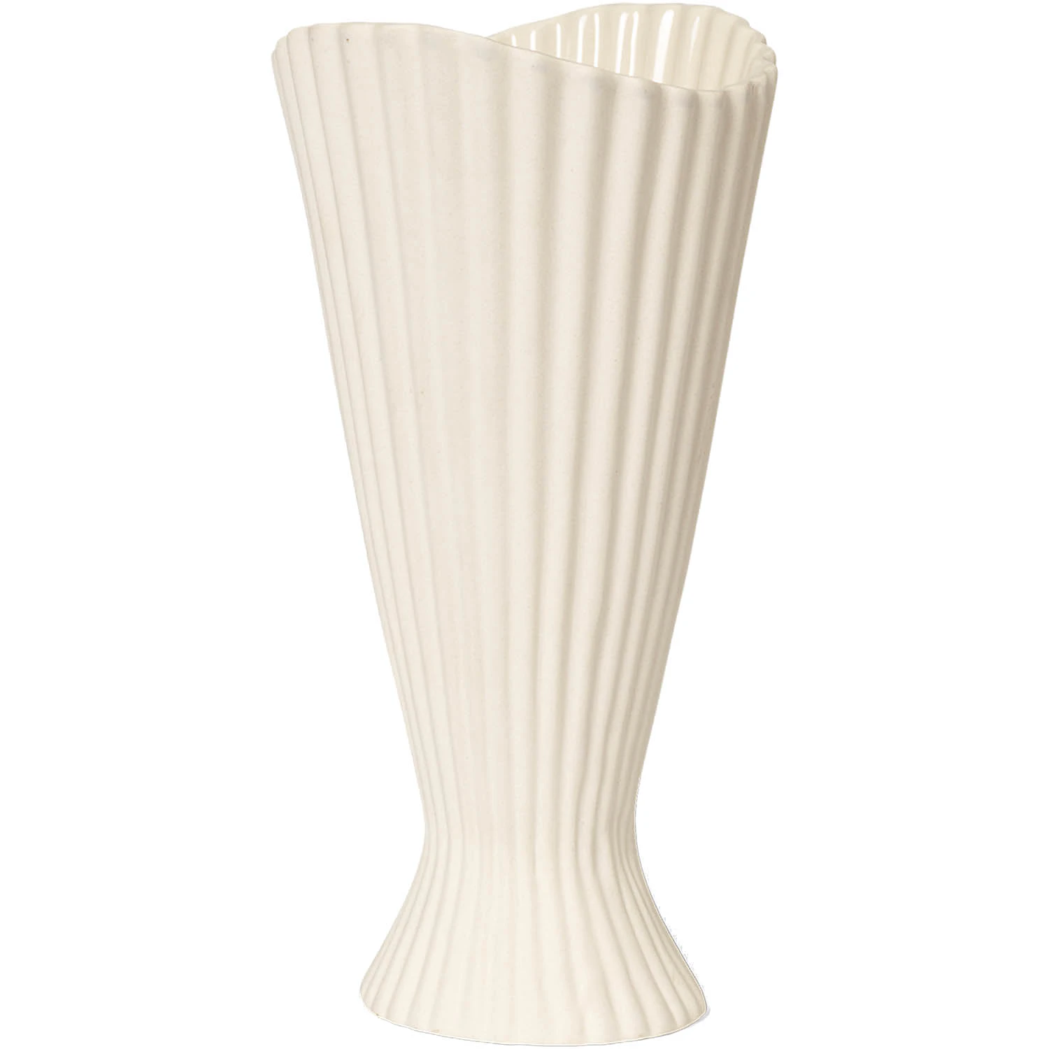 Ferm Living Fountain Vas 23 Cm - Vaser Stengods Off-White - 1104269917