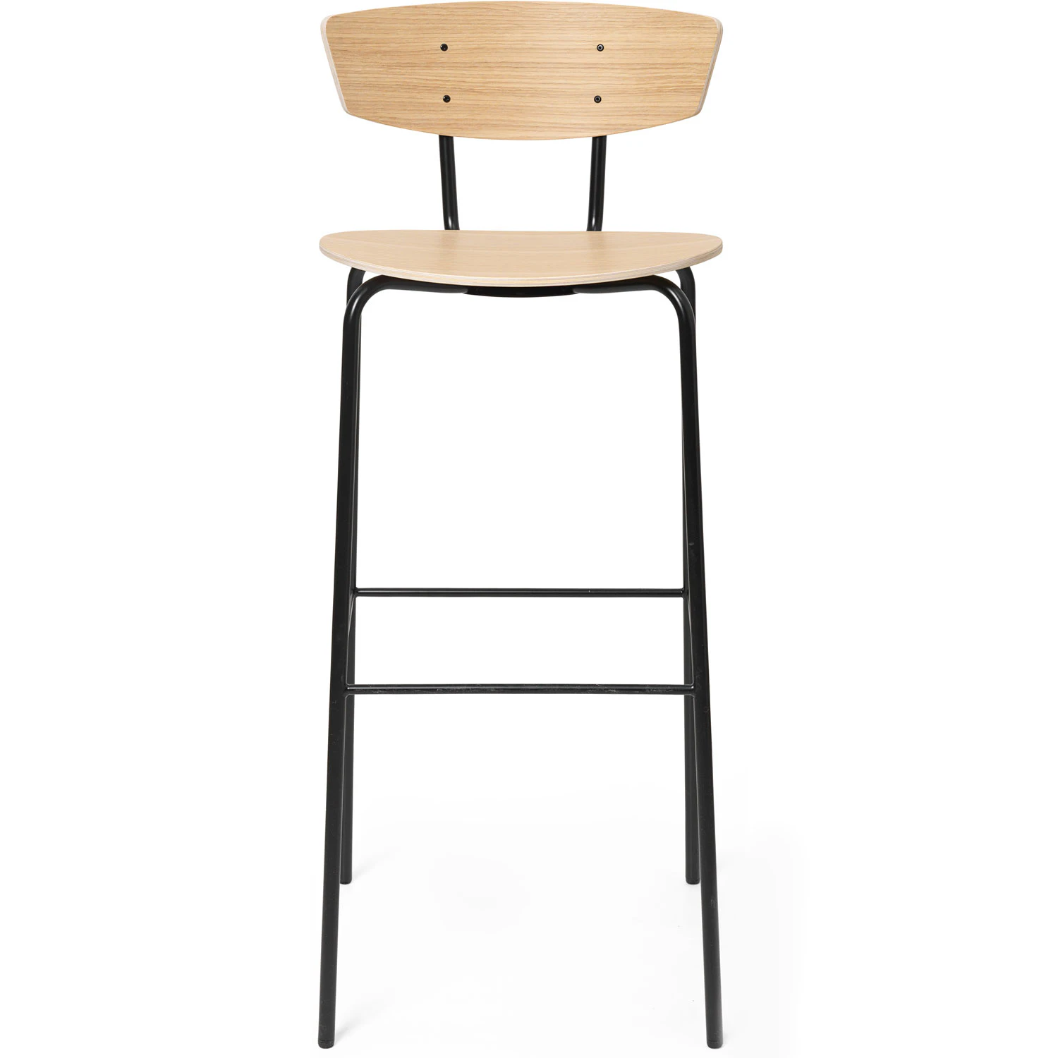 Ferm Living Herman Barstol Med Fotst&ouml;d H96 Cm Vitoljad Ek / Svart Med Fotst&ouml;d. - Barstolar fan&eacute;r Ek - 1104265495