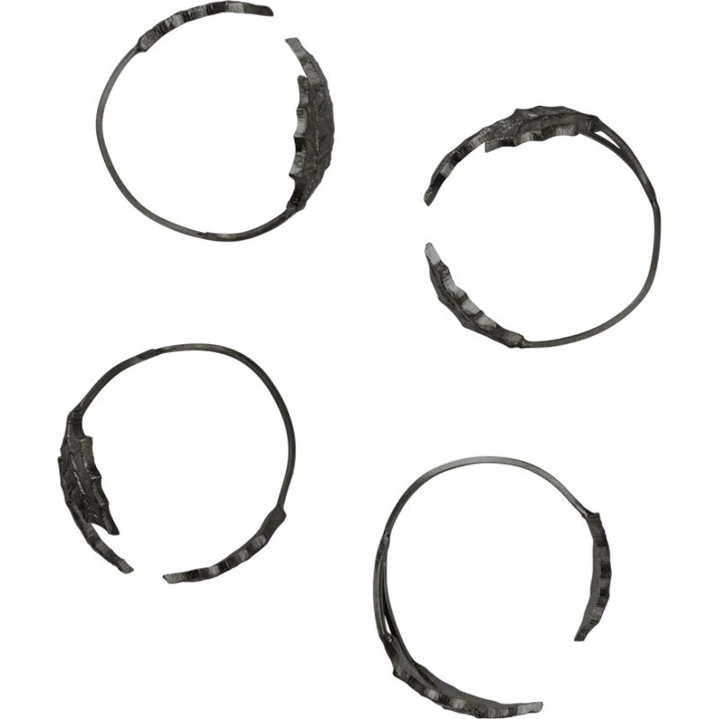 Holly Leaf Servettring 4-pack, Svart Mässing