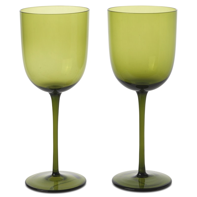 Host Vitvinsglas 2-pack, Mossgrön