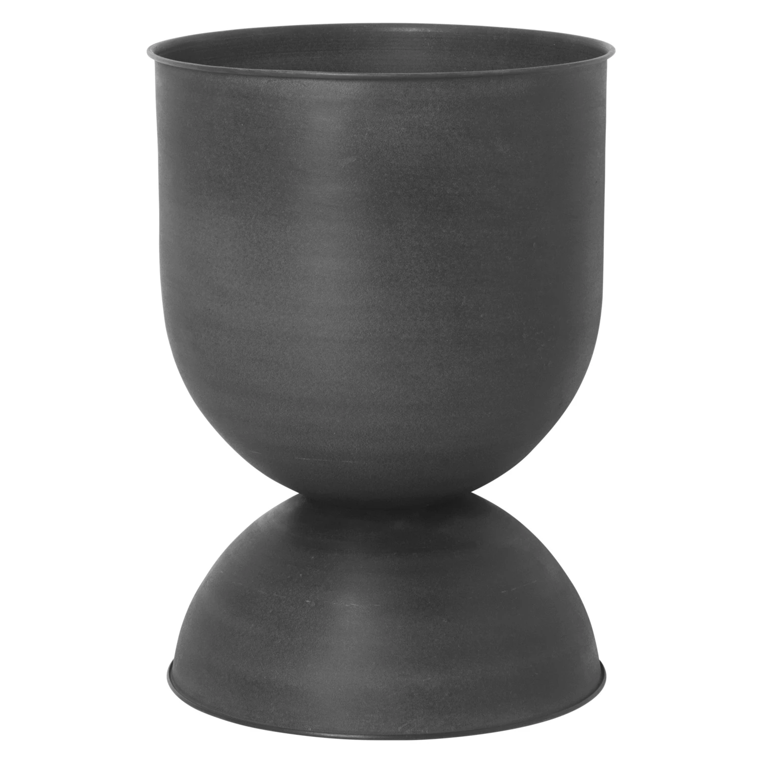 Ferm Living Hourglass Kruka Medium Svart/m&ouml;rkgr&aring; - Krukor Metall Svart - 100130629