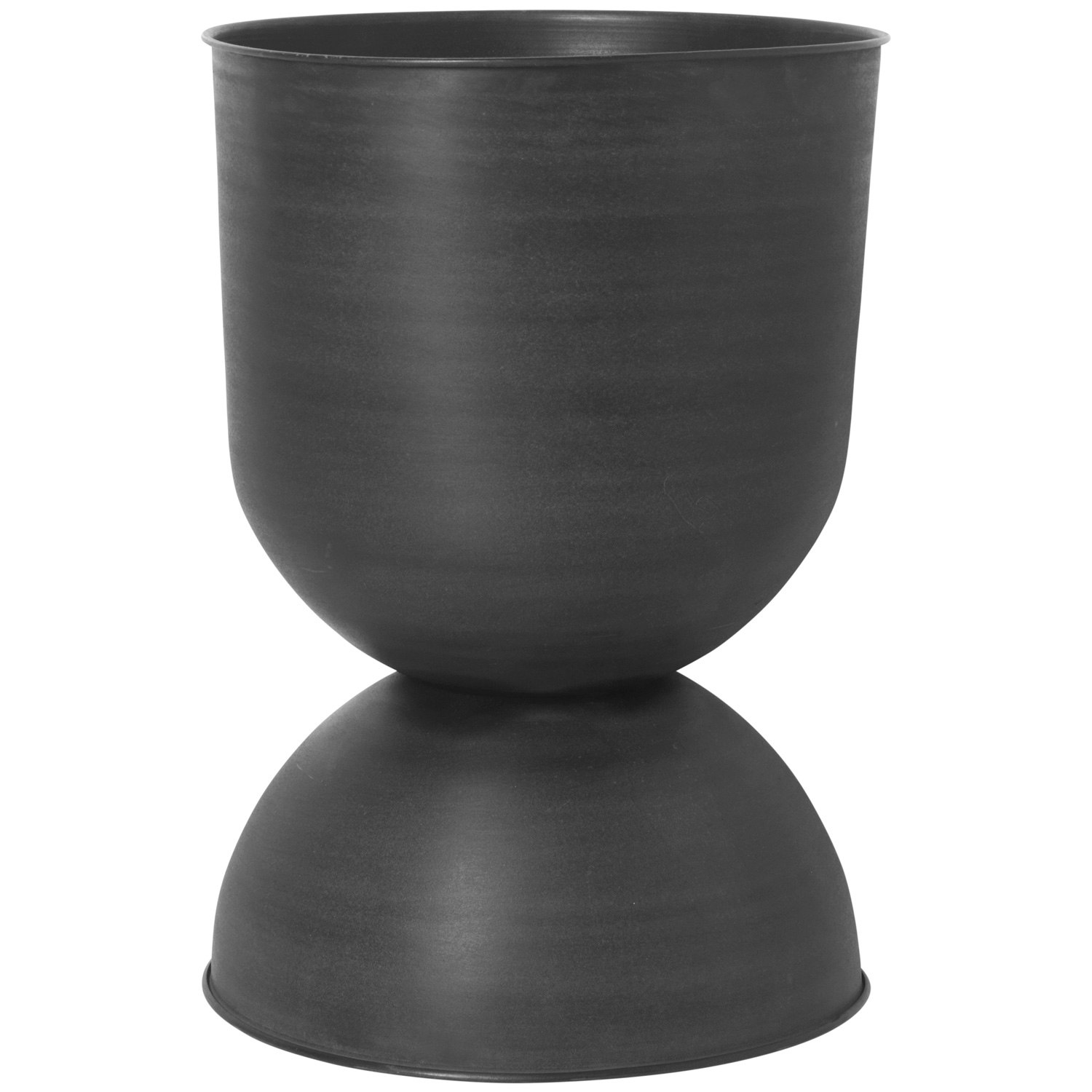 Ferm Living Hourglass Kruka Large Svart/m&ouml;rkgr&aring; - Krukor Metall Svart - 100131629