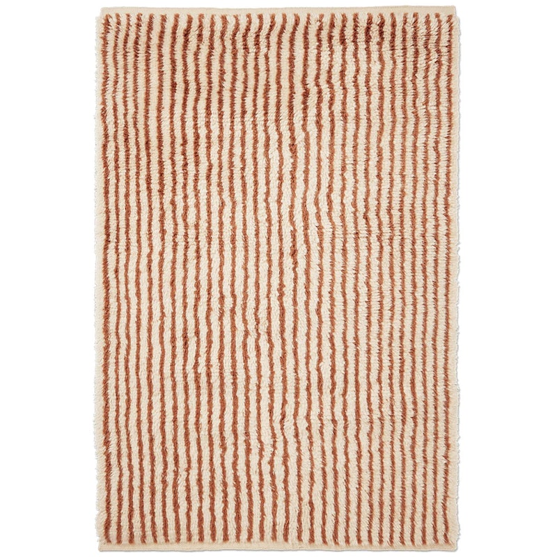 Kami Knotted Matta 120x180 cm, Off-white / Rödbrun