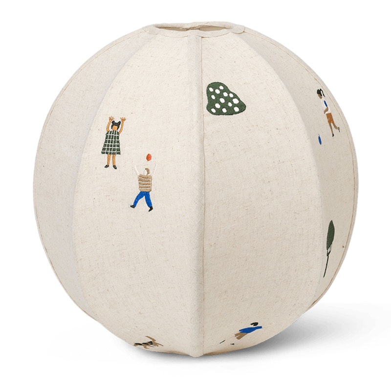 The Park Lampskärm Broderad Textil Ø35 cm