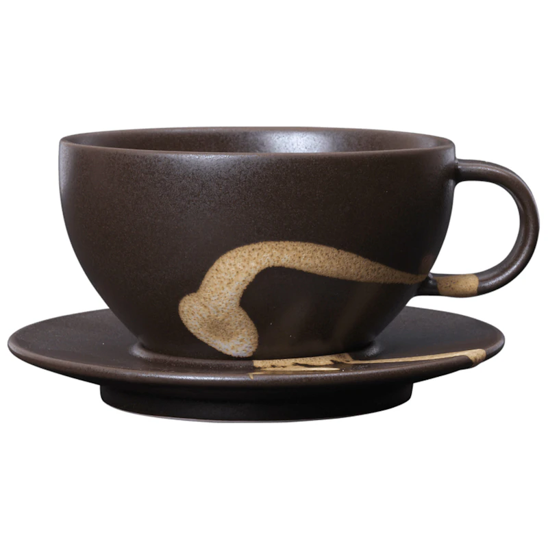 Koyo Tekopp Med Fat, Mörkbrun