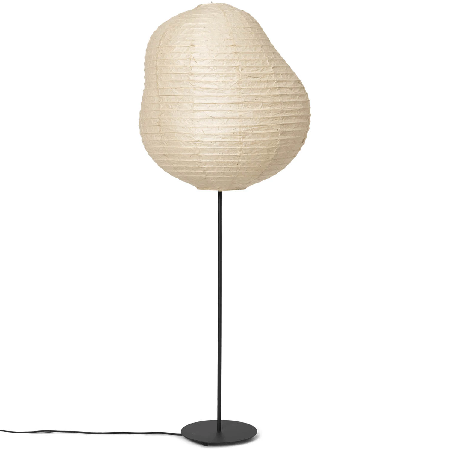 Ferm Living Kurbis Golvlampa Ø60 Cm Natural/svart Tall - Golvlampor Rostfritt Stål Svart - 1104270225