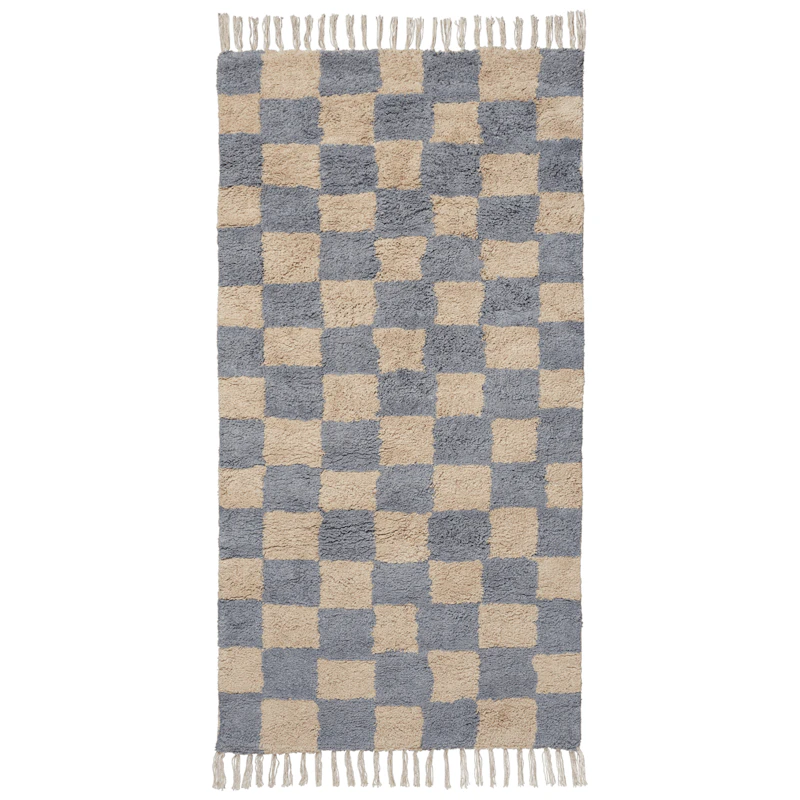 Mara Tvättbar Matta 80x150 cm, Mist Blue