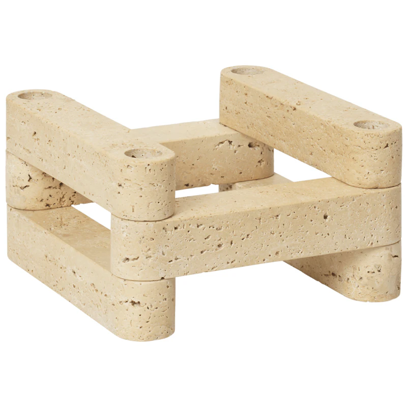 Newel Ljusstake Travertin