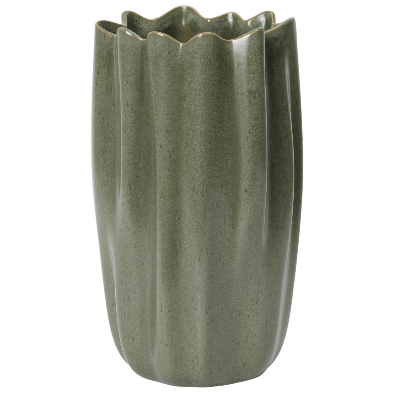 Ferm Living Nium Vas 23 Cm Dark Sage - Vaser Stengods Dark sage - 1104272493