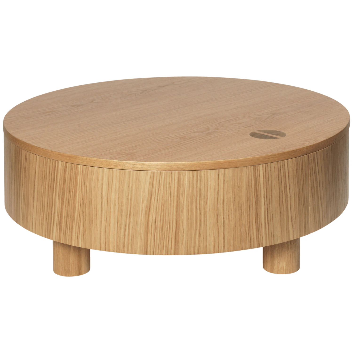 Ferm Living Olles Soffbord Med F&ouml;rvaring 80 Cm Ek - Soffbord fan&eacute;r Ek - 1104271044