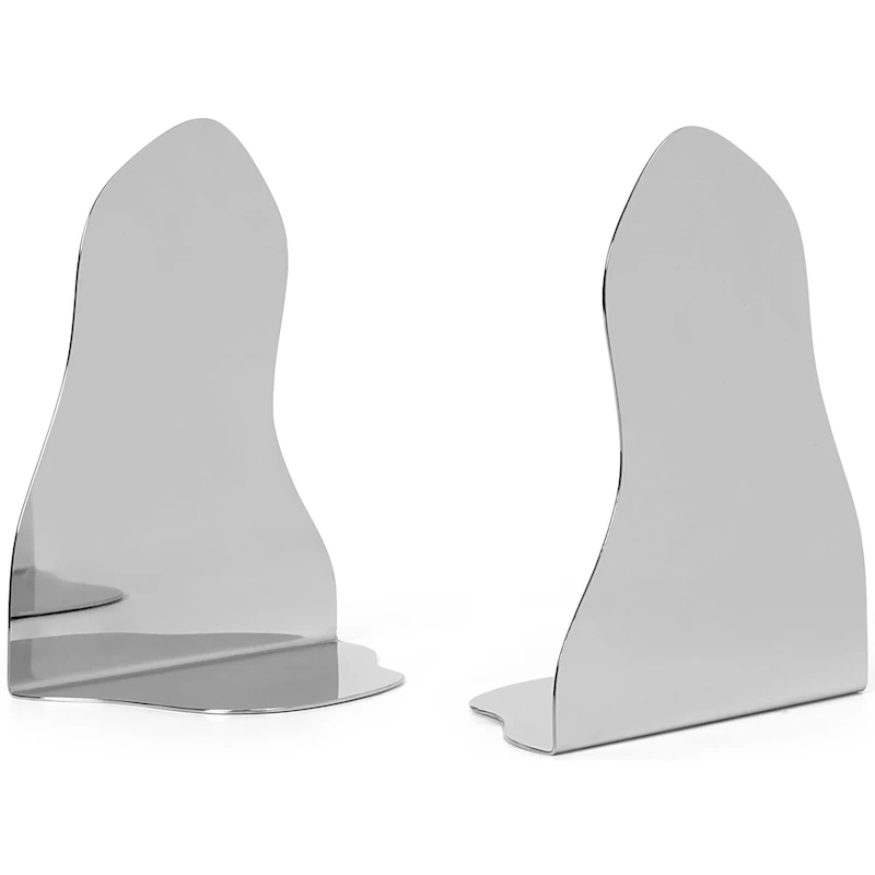 Pond Bokstöd Blankpolerat Rostfritt stål 2-pack