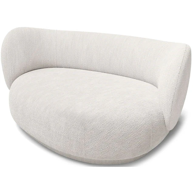 Ferm Living Rico Curve Sch&auml;slong H&ouml;ger Off-white - Dagb&auml;ddar & Liggf&aring;t&ouml;ljer Boucl&eacute; Off-White - 1104268385