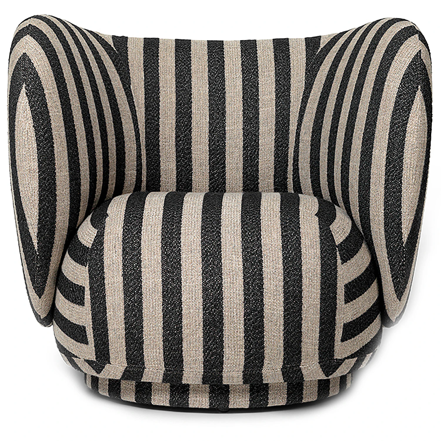 Ferm Living Rico Loungef&aring;t&ouml;lj Louisiana Sand / Svart - F&aring;t&ouml;ljer Ull Svart - 1104264653