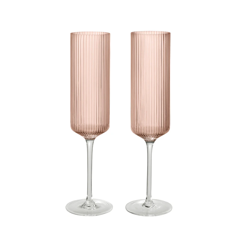 Ripple Champagneglas 2-pack, Blush