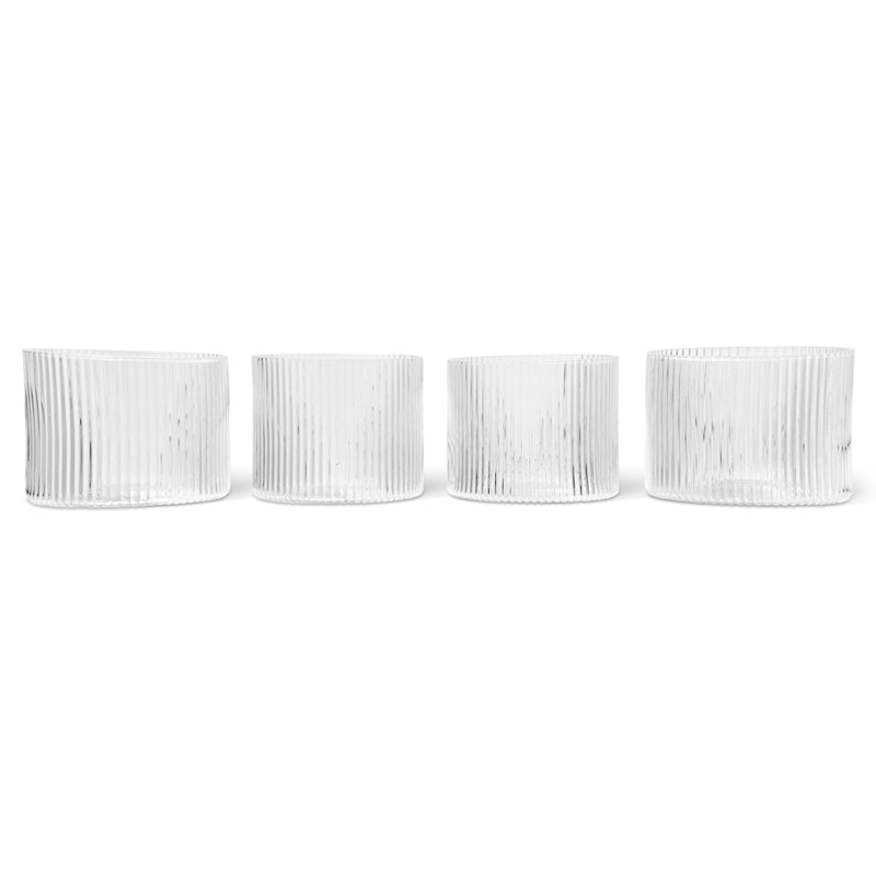 Ripple Low Dricksglas 4-pack, Klar
