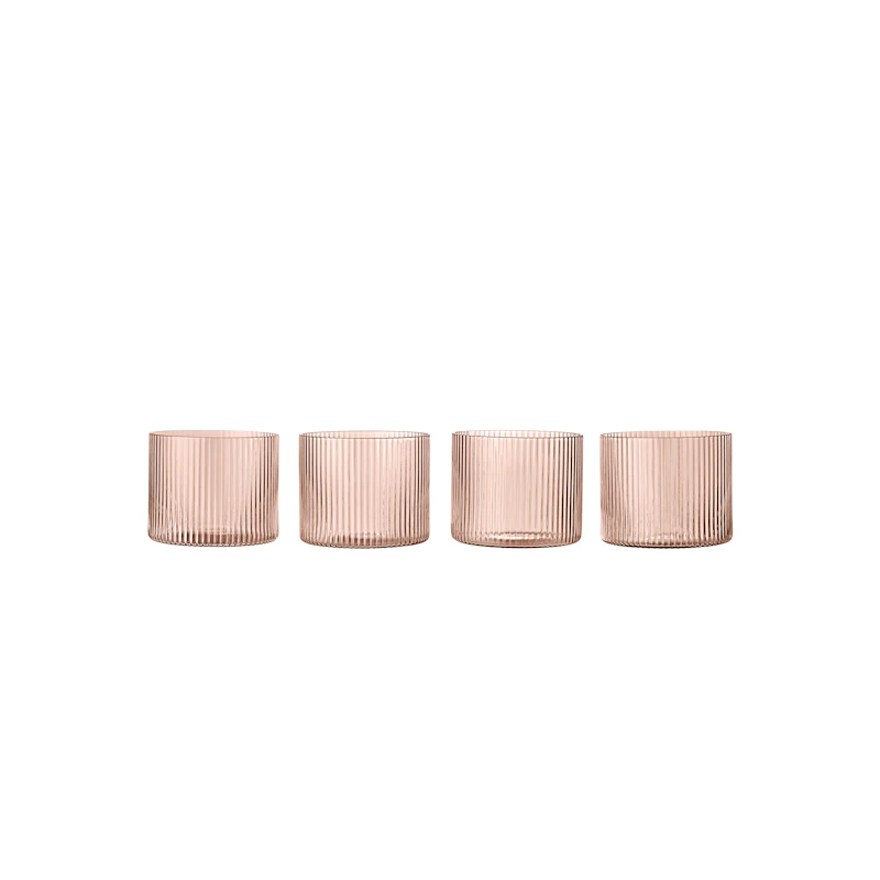 Ripple Glas Low 4-pack, Blush