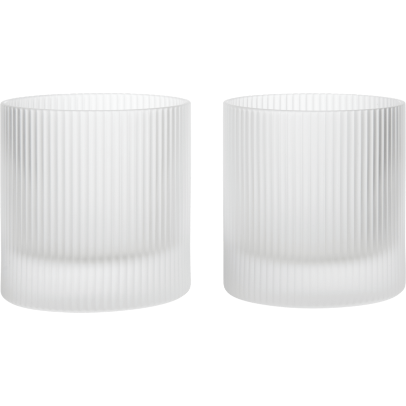 Ripple Tumblerglas 2-pack, Frosted