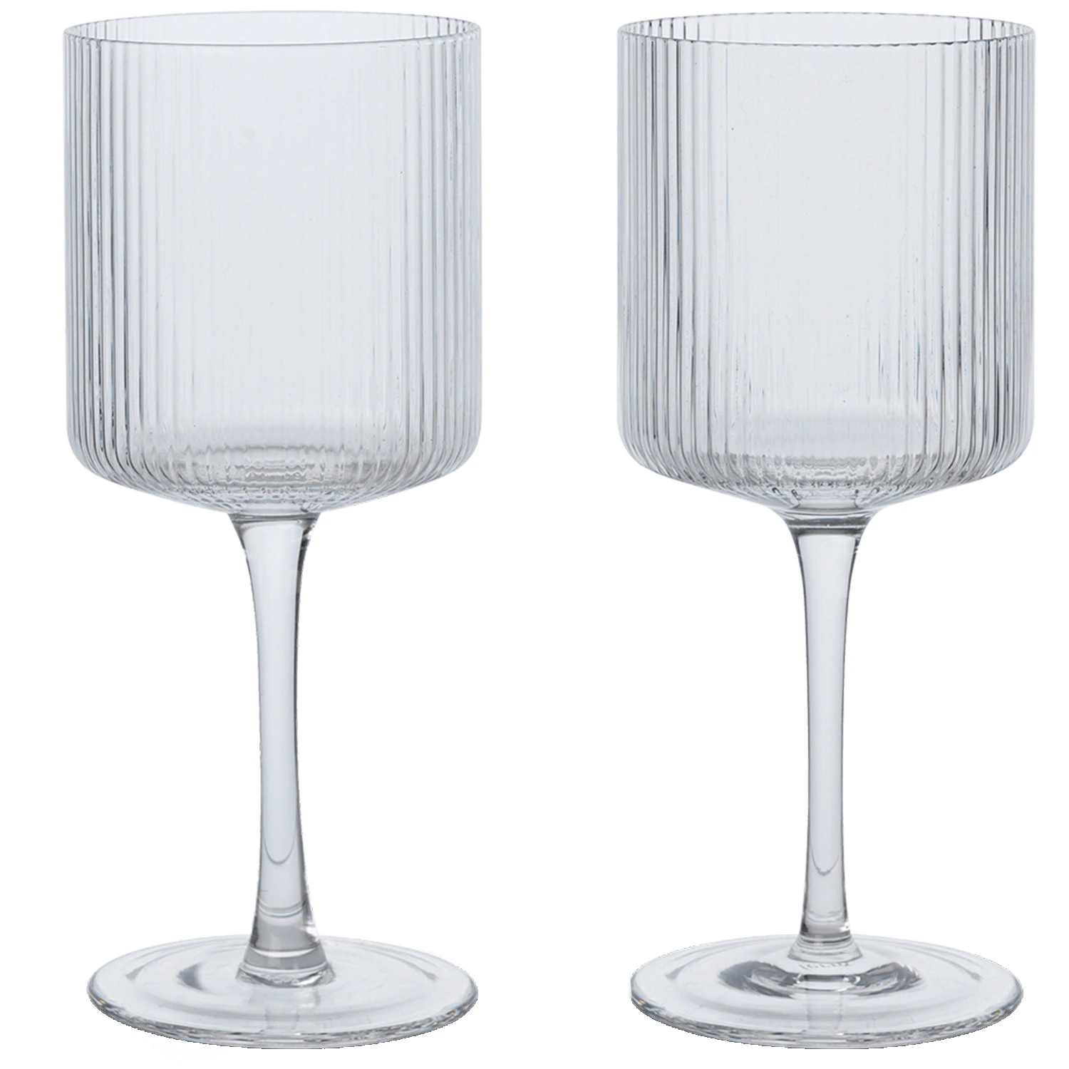 Ferm Living Ripple Vitvins 2-pack Klar - Vinglas Glas Klar - 1104270095